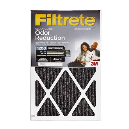 B & K Filtrete Home Odor Reduction 20 in. W X 20 in. H X 1 in. D Carbon 11 MERV Pleated Air Filter 1 pk HOME02-4